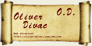 Oliver Divac vizit kartica